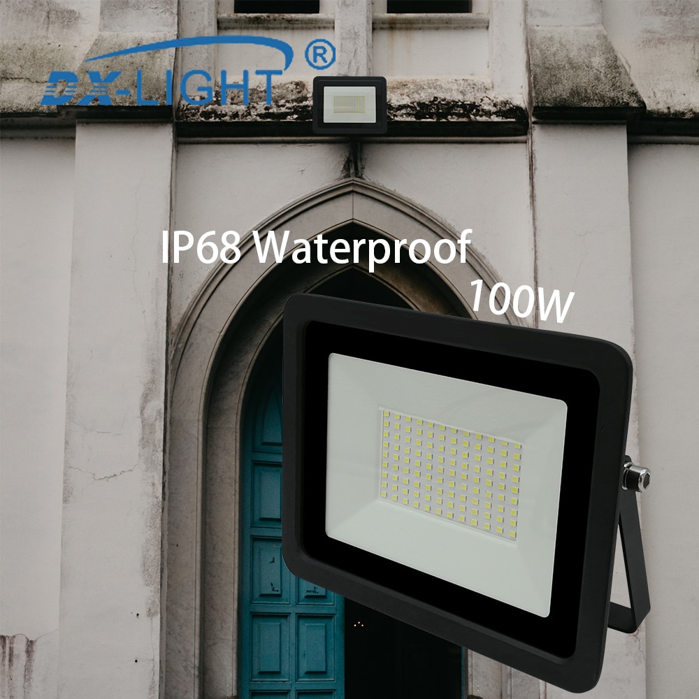 110V/220V Ultra-thin LED Flood Light 10W 20W 30W 50W 100W Led Floodlights Lamp IP68 Waterproof Led Exterior Outdoor Spotlight