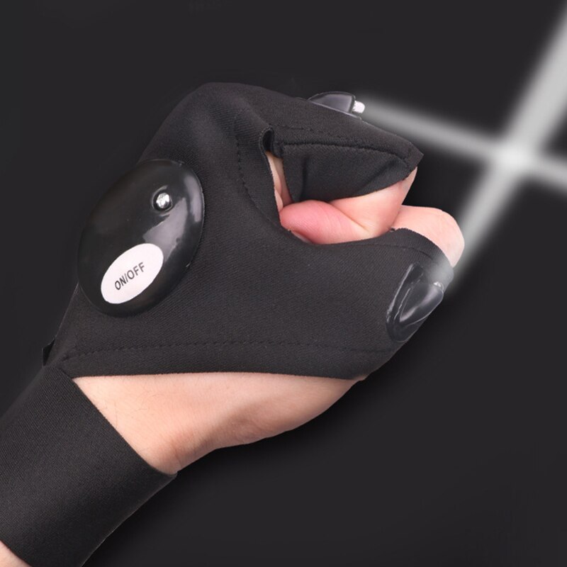 Outdoor vissen magische riem vingerloze handschoenen led waterdicht fietsen kamperen wandelen reddingsgereedschap outdoor verlichting handschoenen