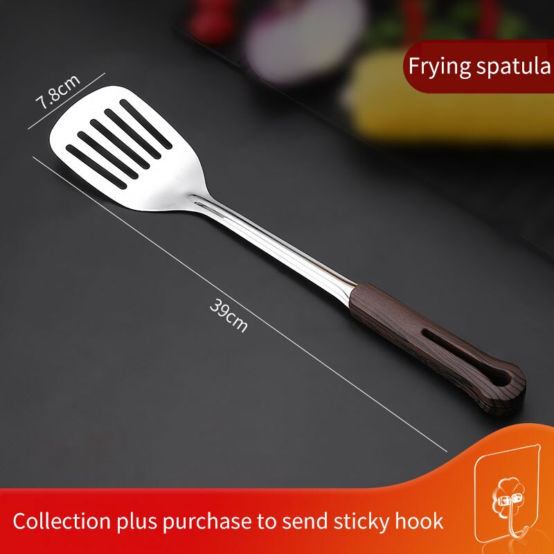 Spatula cooking utensils stainless steel household full set of colander kitchen utensils kitchen spoon cooking shovel soup spoon: Frying spatula