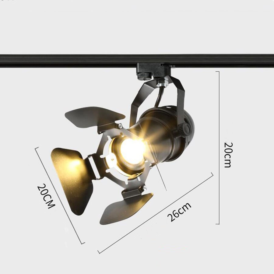 Thrisdar 30 W retro LED track licht vier-leaf stretch track scheinwerfer kleidung shop mall COB led-strahler: 30W Fixed Type / Natural white