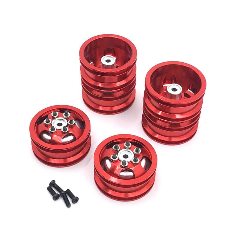 Voor Wpl 1/16 B14 B16 B24 B36 C14 C24 C34 Feiyu Zeswielaangedreven Naafband 6wd Wielnaaf Zwart Rood Zilver Wielnaven