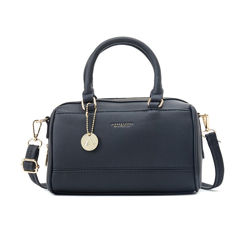 Boston Sac à main en cuir souple femme épaule bandoulière Sac de messager Bolsa Sac dames Long fourre-tout femmes Sac à main MEW: Black