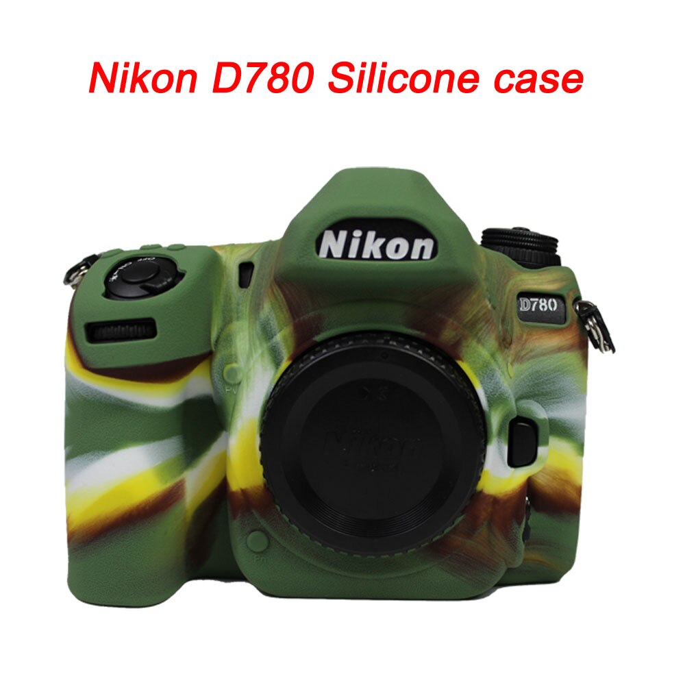 DSLR camera bag Nikon D780 Silicone Cover Camera Case Skin For Nikon D7500 Camera Rubber Body Cover: D780-Camouflage