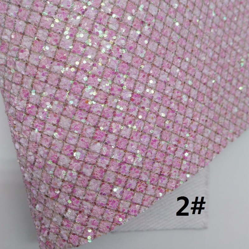 Rejillas rosas de cuero brillante, lazos impresos de cuero sintético para arco A4 21x29CM Twinkling Ming KM294: 2