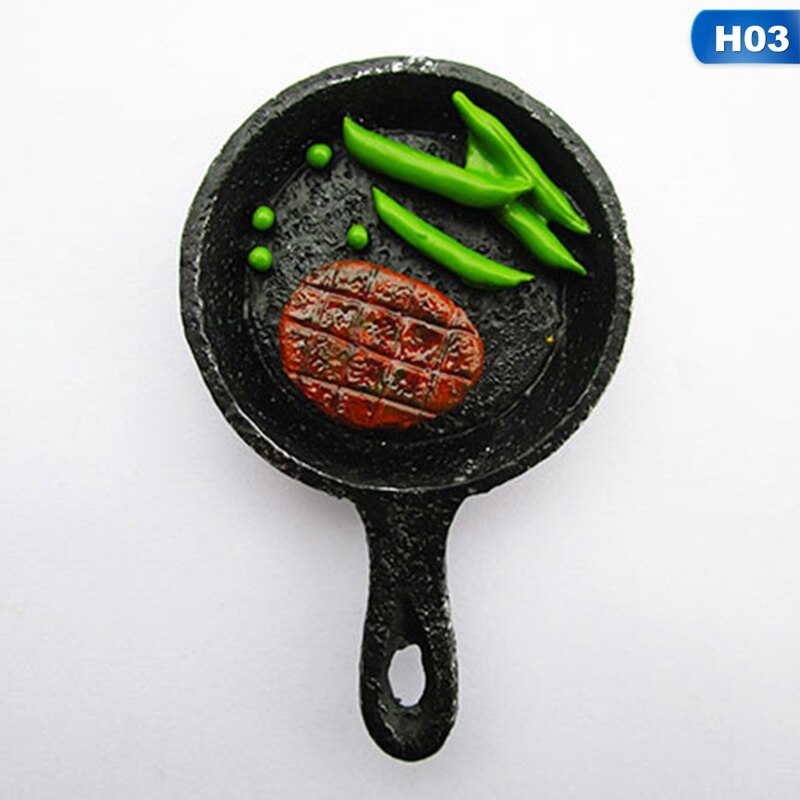 1Pcs Magneet PVC Omelet Magneten voor Magnetische Kleine Leuke Woondecoratie: Steak