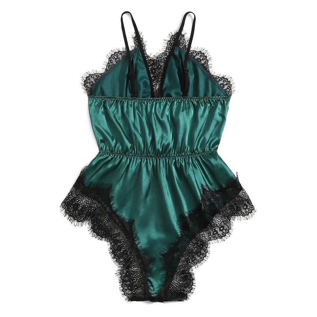 3-6xl Vrouwen Jumpsuit Nachtkleding Mouwloze Strap Nachtkleding Lace Trim Satin Cami Top Pyjama Sets Femme Sexy Lingerie Pyjama