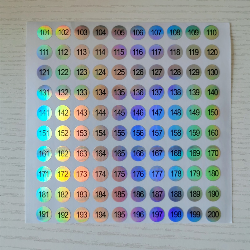 1-1000 nummer klistermärke etikett för nagellack färg gel lack märkning numrering manikyr verktyg: Nummer 101-200