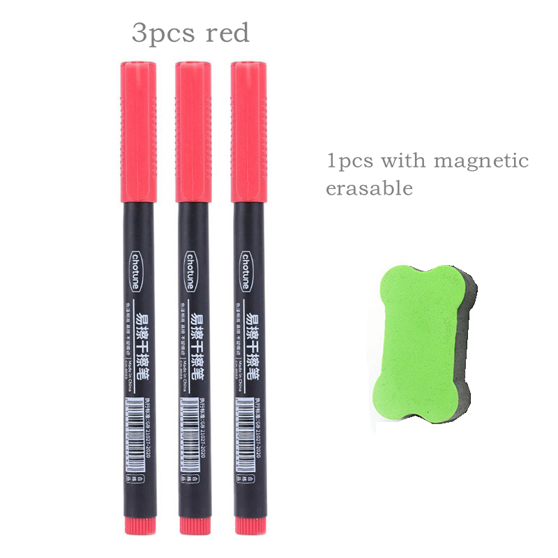 Haile 8pcs Erasable Whiteboard Pen 0.5mm Fine Point Black/Blue/Red Ink Blackboard Marker School Office Art Writing Stationery: PURPLE