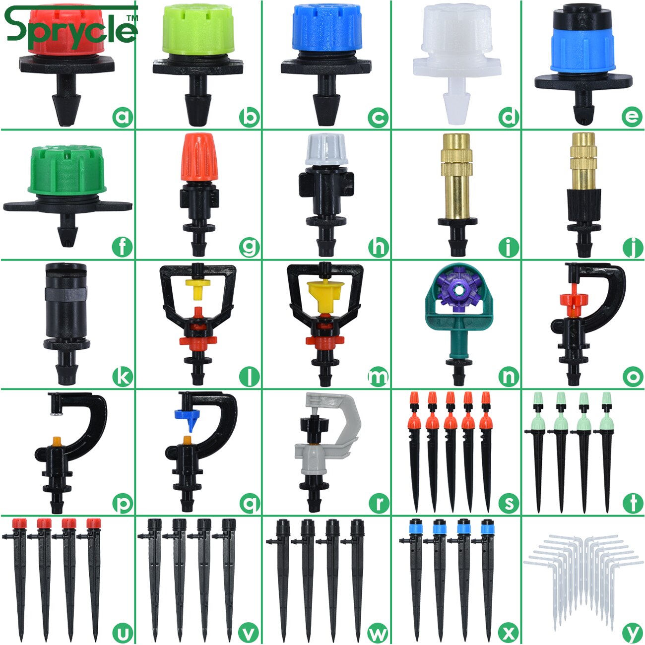 Sprycle 4/7Mm Tuin Verstelbare Irrigatie Staak Sprinkler Emitter Dripper Micro Spuiten Roterende Nozzle Watering Pijl Kas