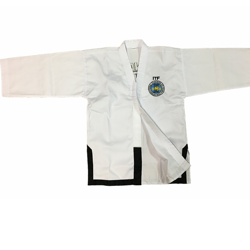 Uniforme de dobok auxiliar de ITF con charreteras separadas bordadas de para el 1ro-3rd Dan