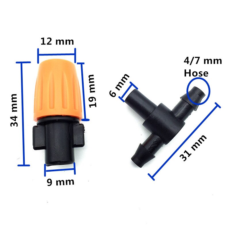 200 sztuk dysze atomizujące szklarnia opryskiwacz ogrodowy obniżyć temperaturę narzędzia gospodarskie sprzęt natryskowy podlewanie sadzonek