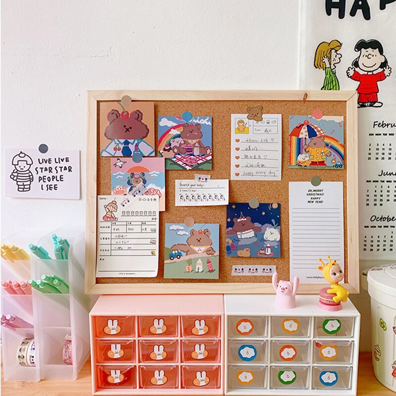 Cork Letter Message Board Wall Hanging Message Bulletin Board Decoration Postcard Photo Wall Cork Board Memo Paper Stationery