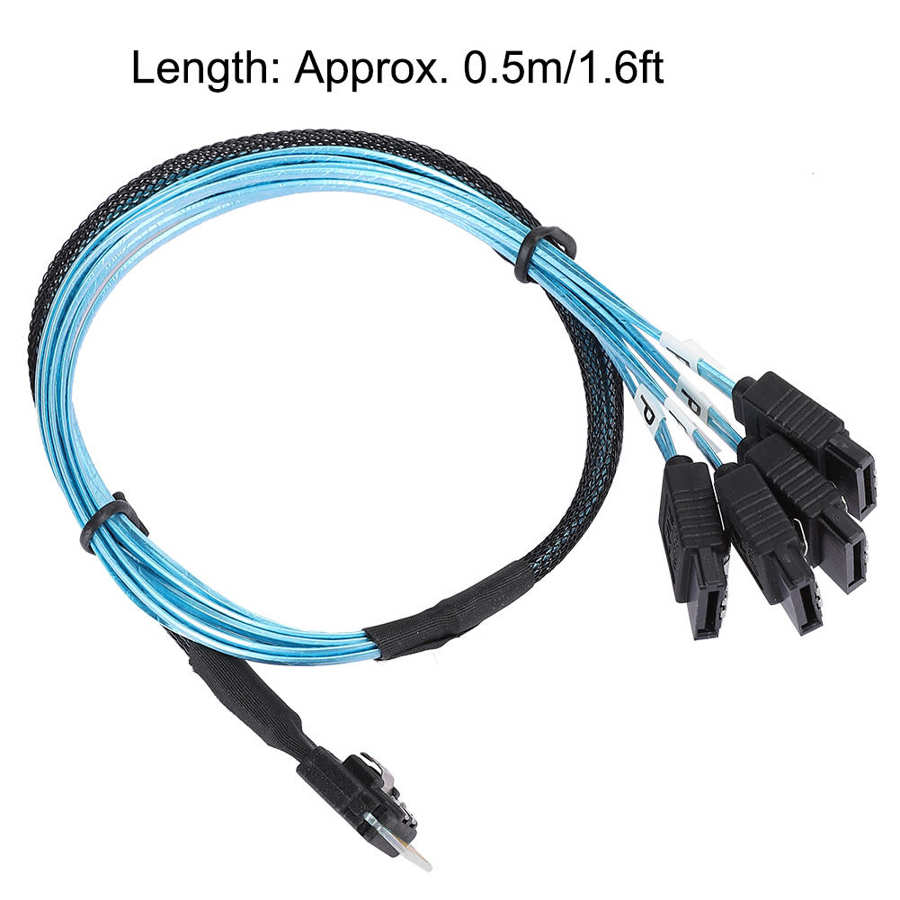 Kabel protector 12 gbps forbindelseslinje mini sas 38p sff -8654 to 4 x sata server data transmission kabel kabel arrangør