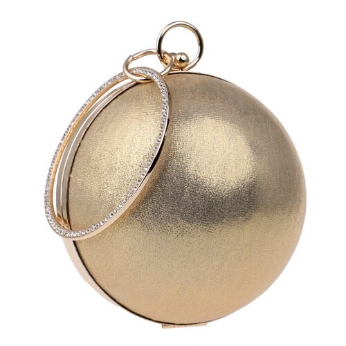 Ball Diamond Tassel Women Party Metal Crystal Clutches Evening Wedding Bag Bridal Shoulder Handbag Wristlets Clutch: gold1