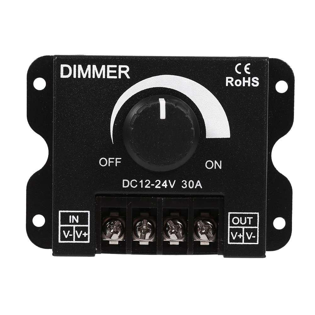 12 V LED Dimmer Schalter 24V DC Helligkeit Einstellbar Ratating Contoller 12 Volt 30A Knopf Dimmer Für Einzelne Farbe LED Streifen Licht