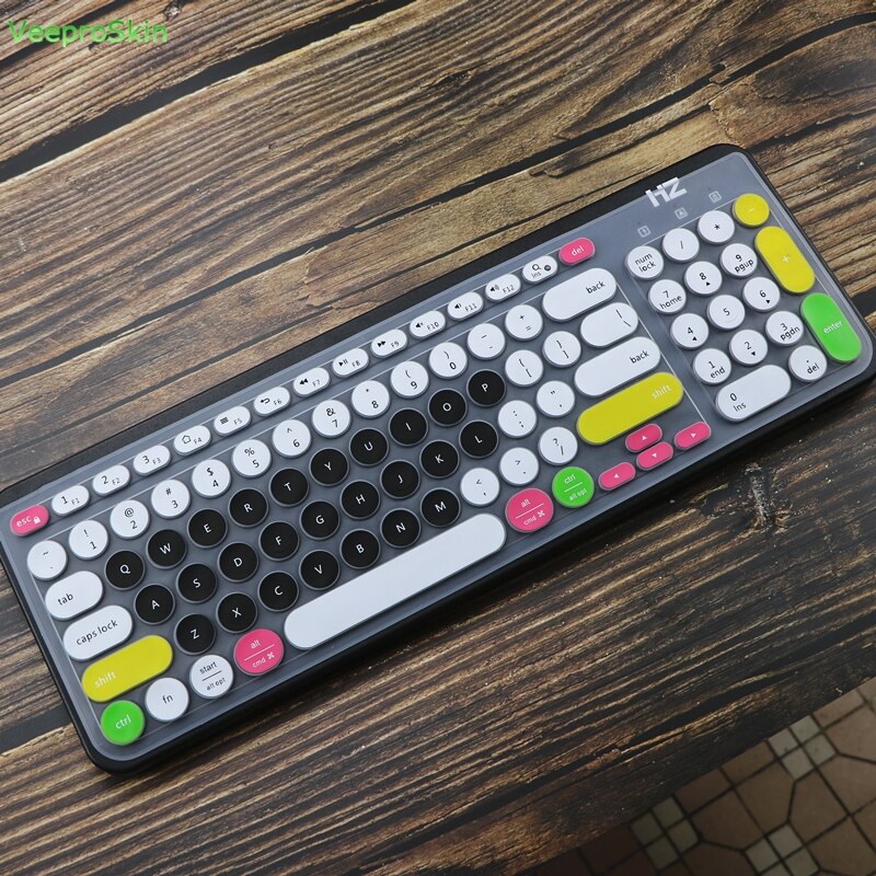 Pour Logitech K780 multi-dispositif sans fil clavier Silicone ordinateur portable clavier couverture peau protecteur: candyblack