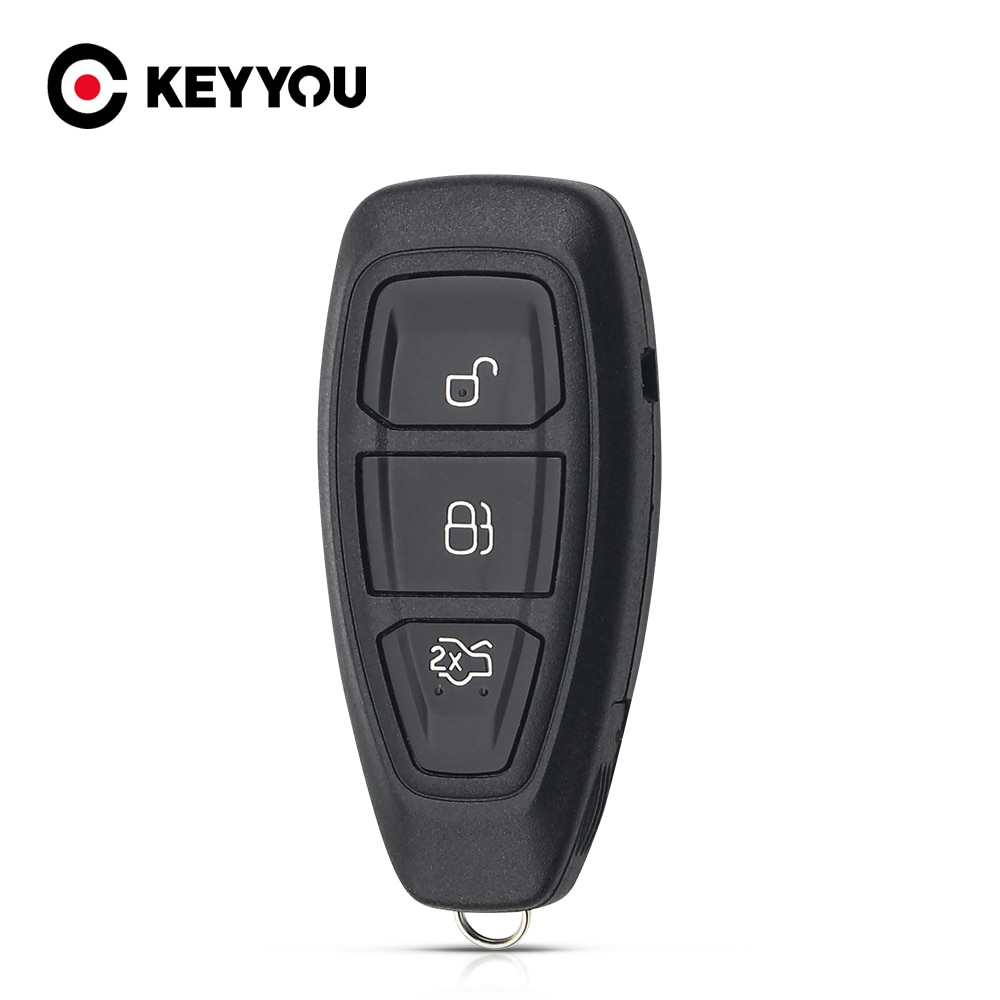 Keyyou Voor Ford Focus C-Max Mondeo Kuga Fiesta 3 Knop Afstandsbediening Autosleutel Shell Met Insert Ongesneden Blade vervanging Key Case
