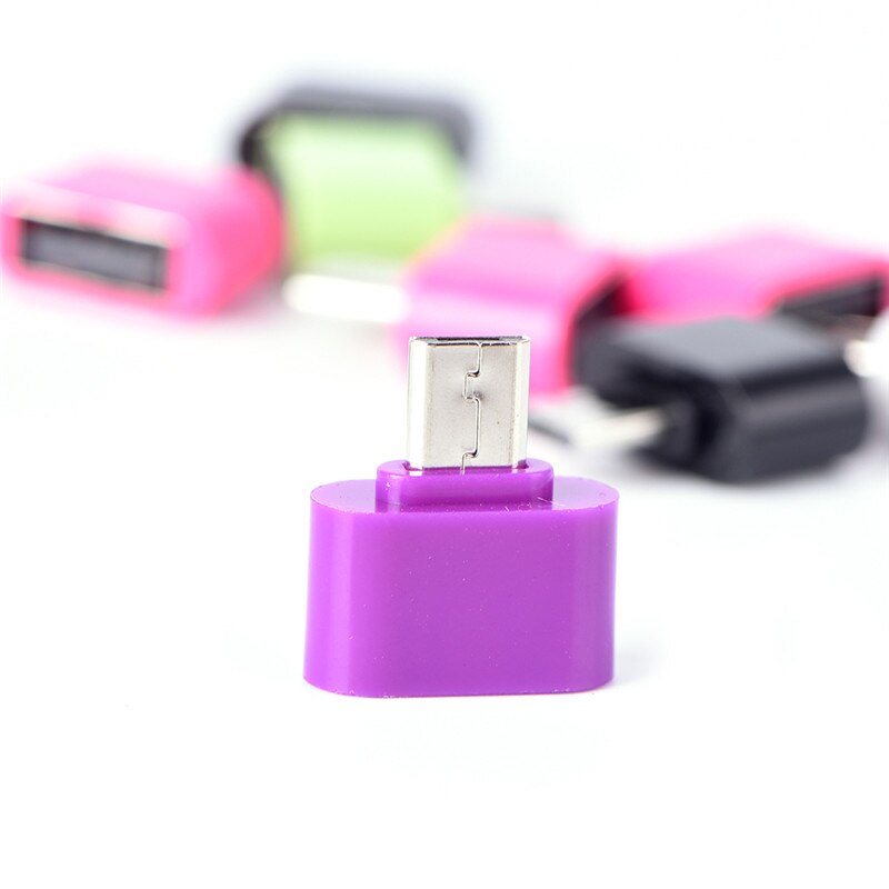 10pcs/lot Standard Micro USB To USB OTG Mini Adapter Converter Connector For Android Cell Phones Black
