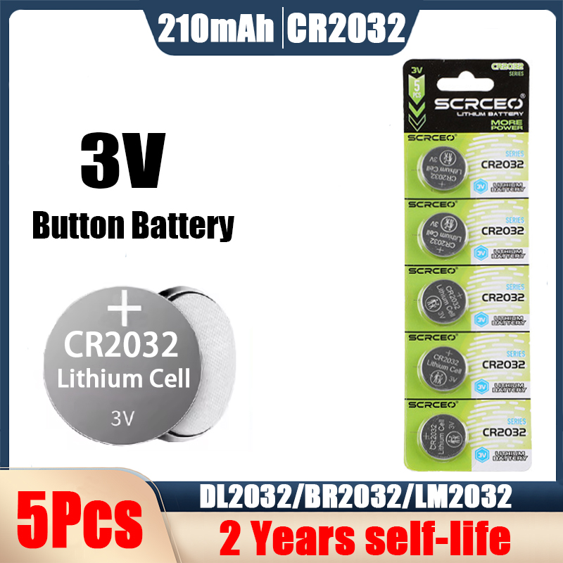 5-100 pces cr2032 cr 2032 botão bateria 3v 210mah bateria de lítio para relógio brinquedo calculadora carro controle remoto célula tipo moeda: YELLOW