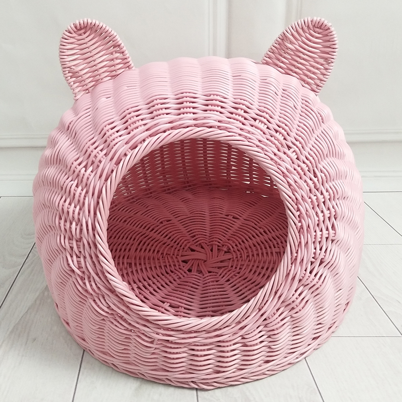 Caseta para gatos mimbre cuatro estaciones Red Universal lavable Casa Roja s verano pequeña perrera siamesa