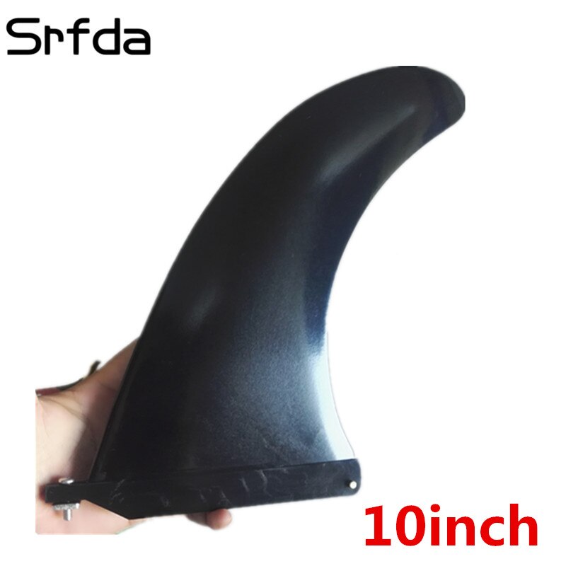 srfda surfboard fins Dolphin 6.5inch7.5inch8inch9inch10inch Longboard Fin - Black surf fin 70%nylon+30%fiberglass: 10inch