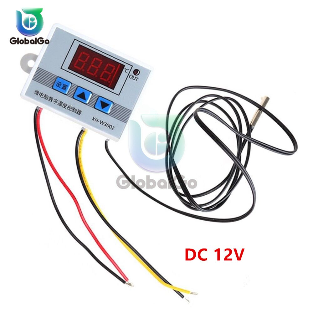 10 stuks/partij 12v 24v 220v w3002 digitale led temperatuurregelaar 10a thermostaatregelaar  w3002: Dc 12v