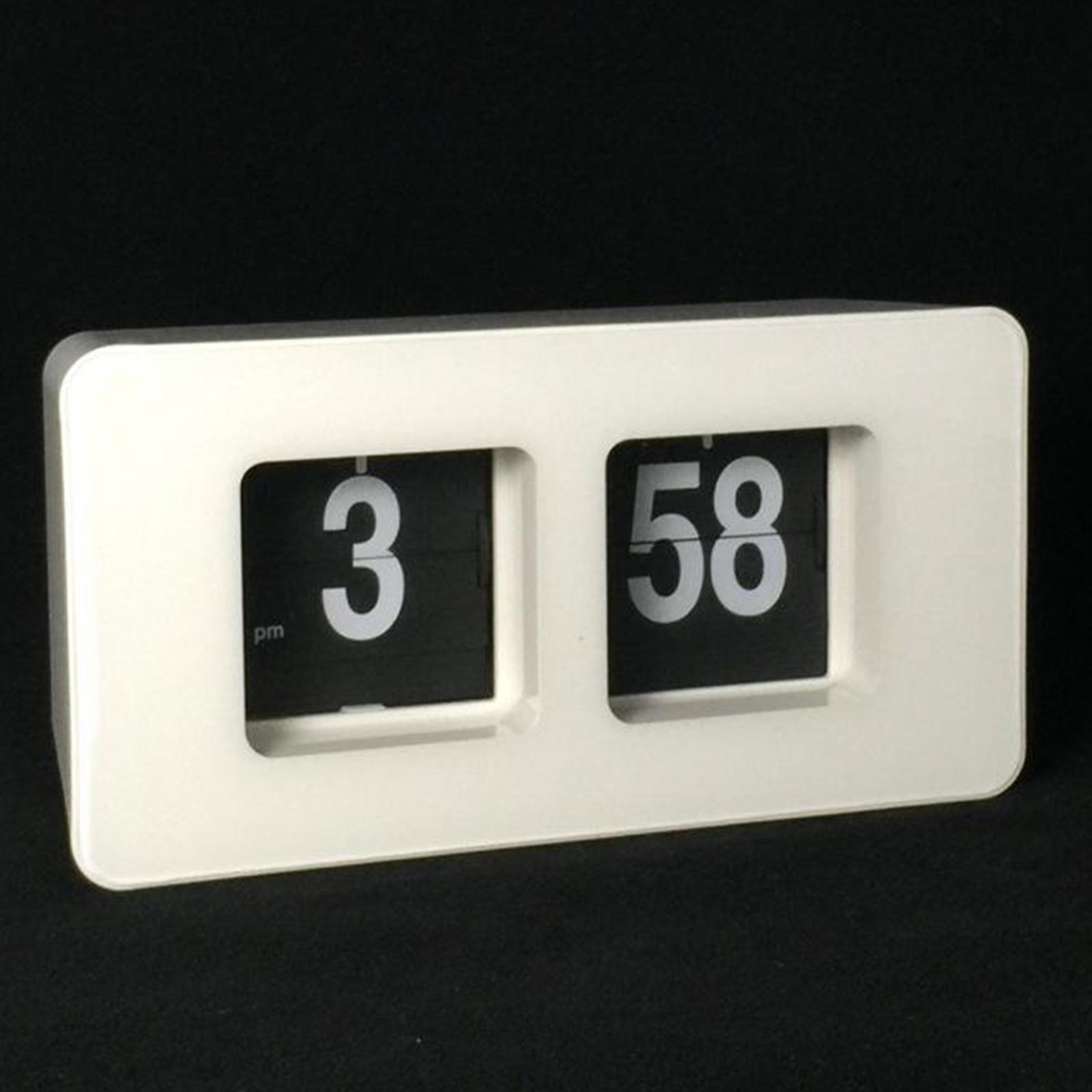 La palabra Retro Auto Flip reloj de mesa escritorio archivo abajo página relojes de escritorio de doble cara de de Navidad decoración de dormitorio