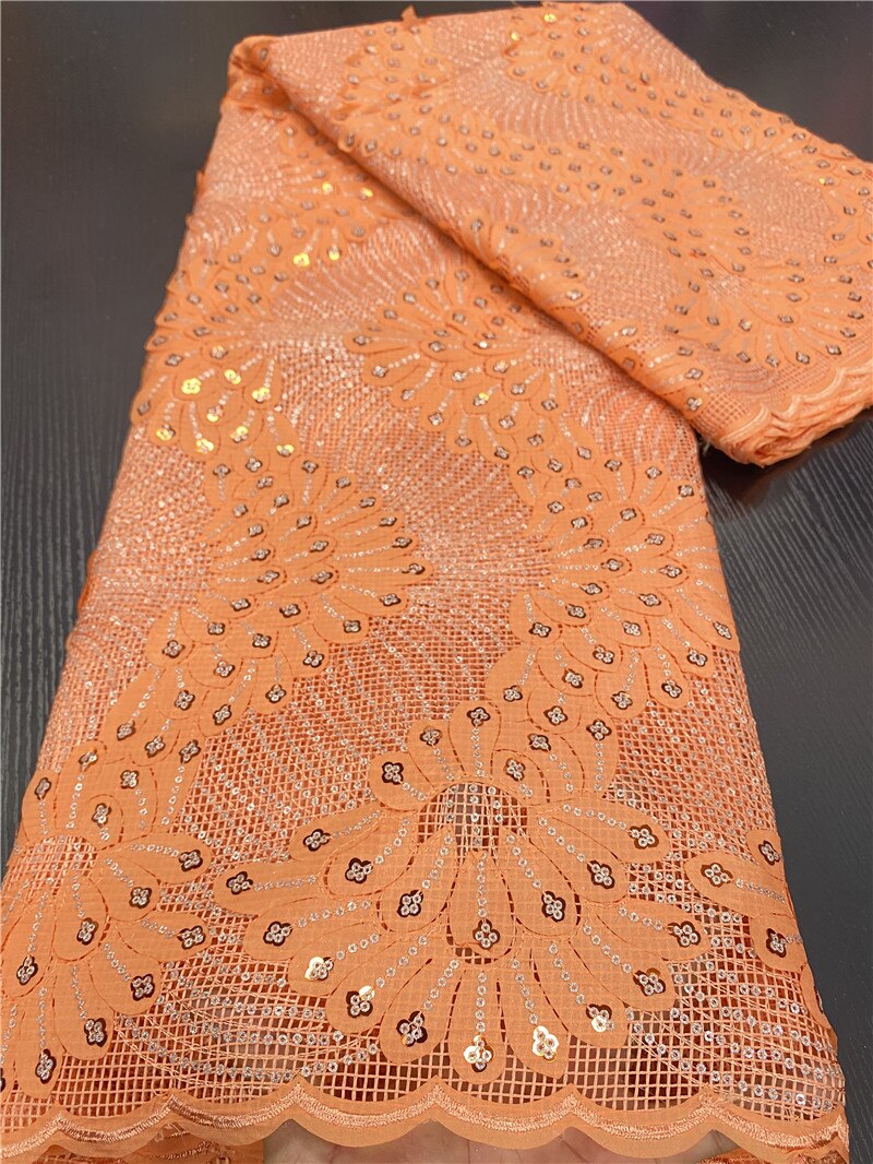 African Lace Fabric Nigerian Lace Fabrics Bridal Lace French Sequins Lace Fabric Sewing For Dress YA3469B-9: Picture 8