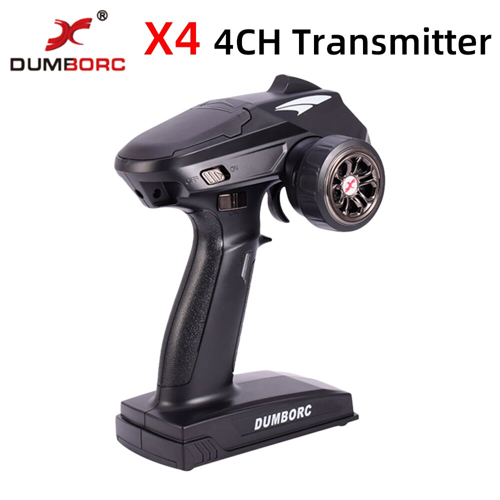 2.4G 6CH Transmitter remote control X6 with X6FG Gyro Receiver LED Light Set for 1/10 1/8 Crawler Axial SCX10 D90 RC Car Boat: Blue