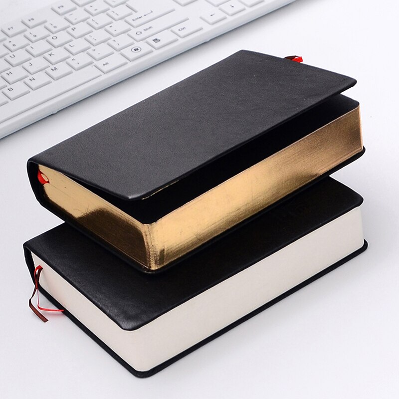 Retro Leather Notebook Thick Paper Bible Diary Book Notepad Blank Weekly Plan Writing Daily Notebooks Office School Supplies