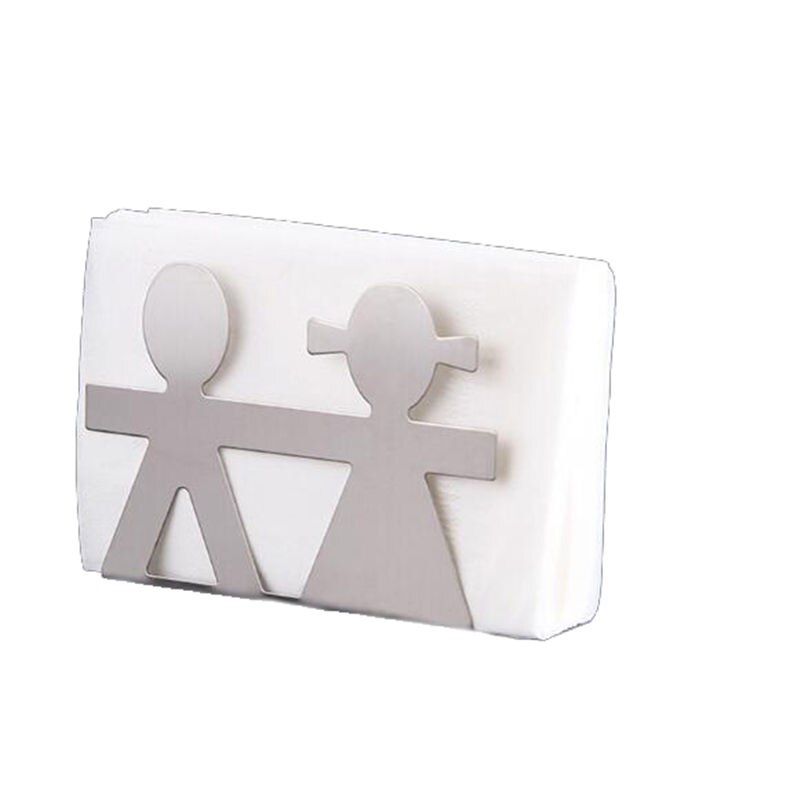 Clip Vertical para servilletas, de acero inoxidable, estante para servilletas, porta pañuelos, cubiertos, Floral, hueco, decoración de mesa, caja de pañuelos
