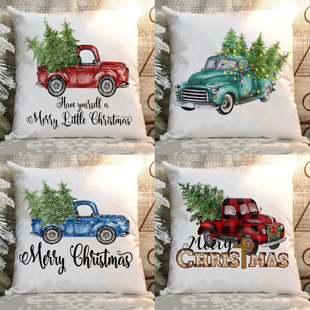 Kerst Kussenhoes 45*45 Kussensloop Sofa Kussens Kussenslopen Film Kijken Kussenslopen Home Decor Feestdagen
