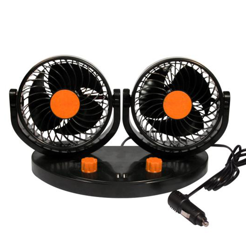 Car Mounted Fan 24V, Large Truck 12V, Sedan Universal Dual Head USB, Van Interior Cooling, Large Wind Power Electric Fan
