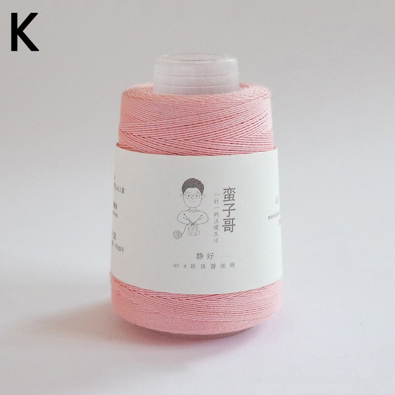 20G/Roll Diy Hand Breien Garen Gemerceriseerde Katoenen Koord Draad Fijne Effen Kleur Voor Borduurwerk Gehaakte Parel Kant trui: K