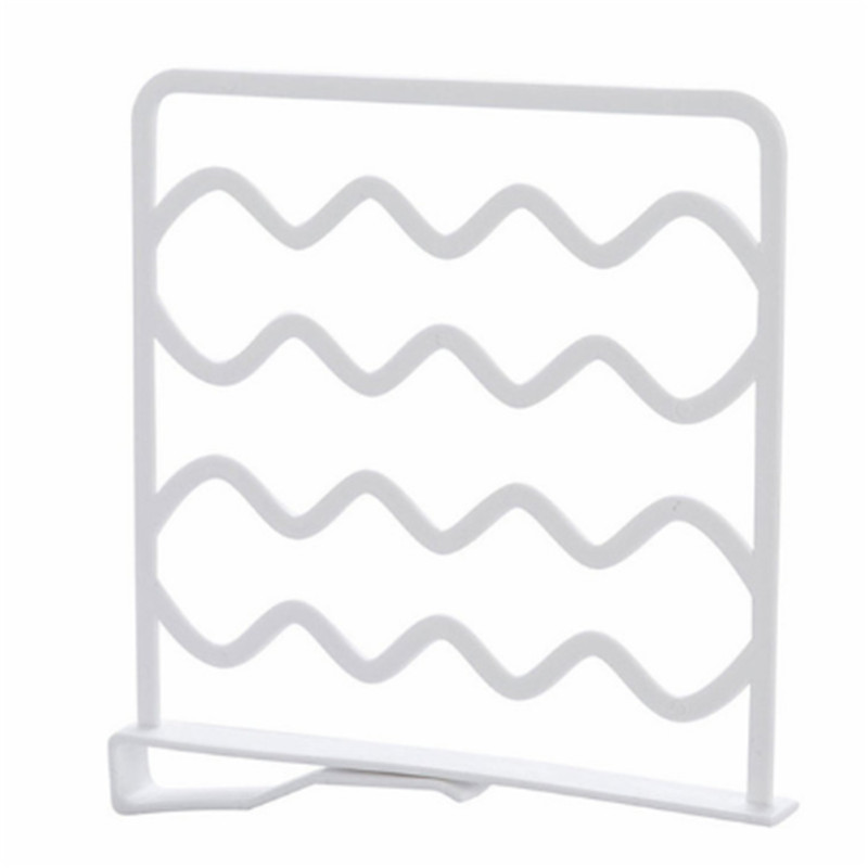 1PC Closet Shelf Divider Cabinets Partitions Wardrobe Durable Organizer Clamp Kitchen Libraries Shelf Room Home Desktop Divider: White
