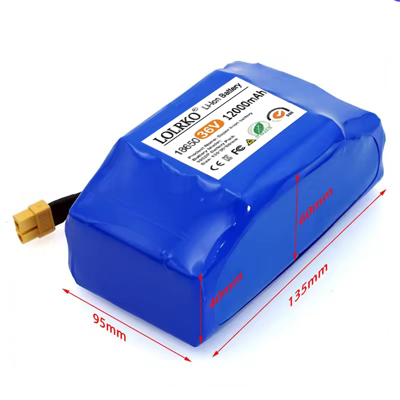 Nieuw geüpgraded 36V 12Ah 10s2p lithiumbatterijpak, geschikt voor elektrische zelfbalancerende scooters en luchtkussen eenwielers