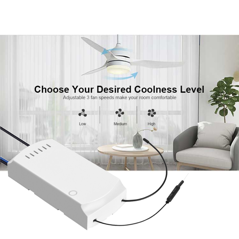 Sonoff ifan 03 takfläktkontroll smart switch controller wifi smart takfläkt light controller rf / app fjärrkontroll