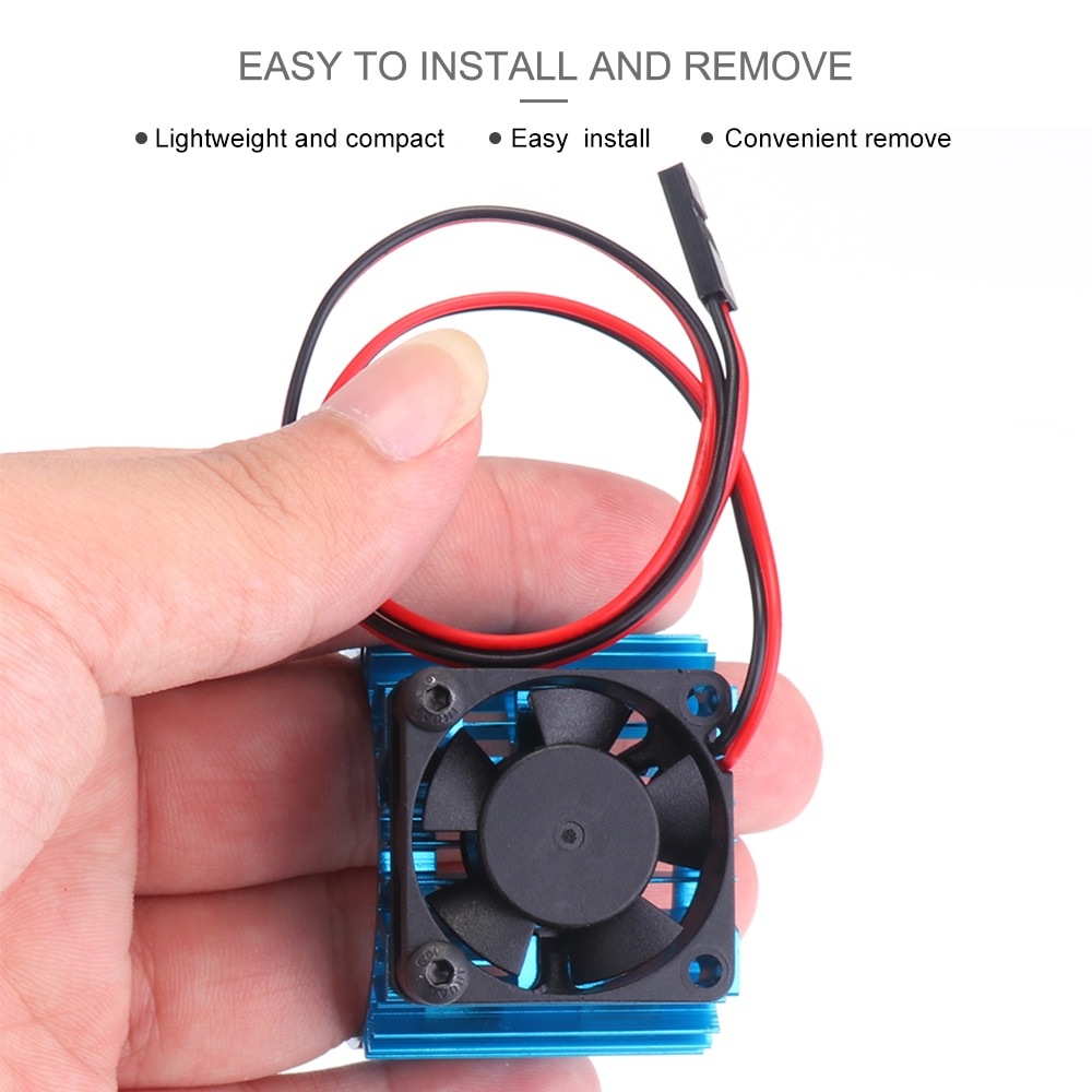 Piezas de RC azul Motor eléctrico sin escobillas cubierta de disipador de calor refrigeración RC Motor ventilador de coche disipador de calor seguro buen calor disipación