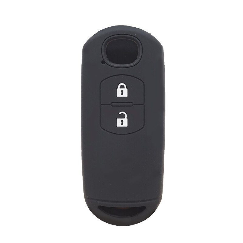 Xinyuexin-funda de silicona para llave de coche, 2 botones para Mazda 2, CX-5, Atenza, CX-7, CX-9, CX-3, CX-4, MX5: black