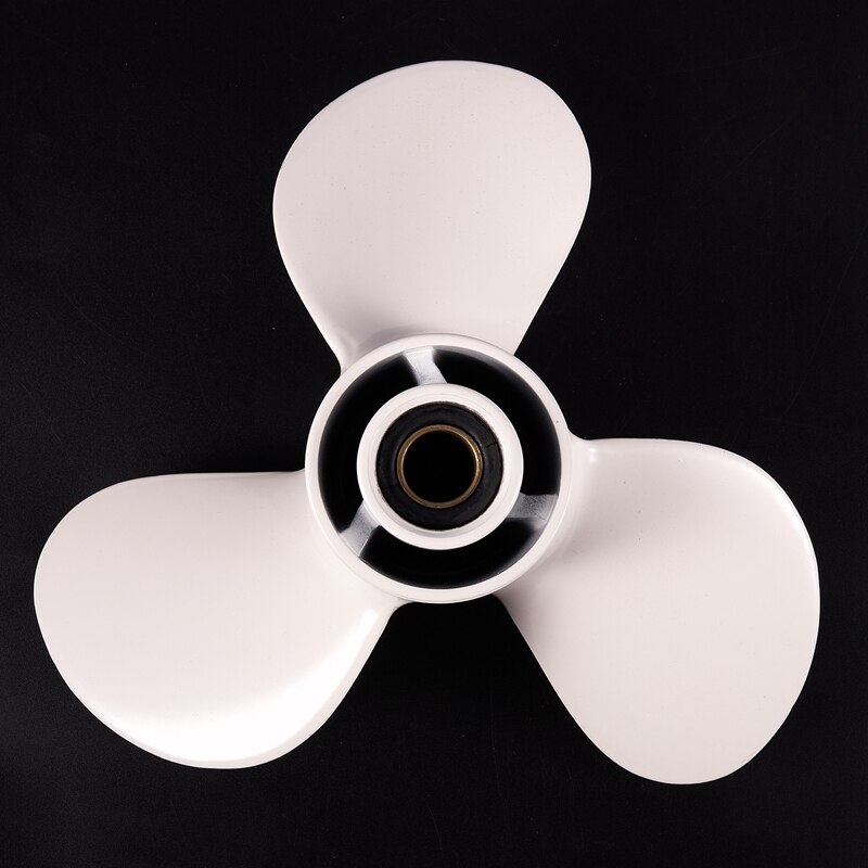 9 7/8 Inch x 10 1/2 Inch-F Aluminum Alloy Outboard Propeller White Outdoor Propeller, for Yamaha 20 - 30 HP 664-45945-00-EL