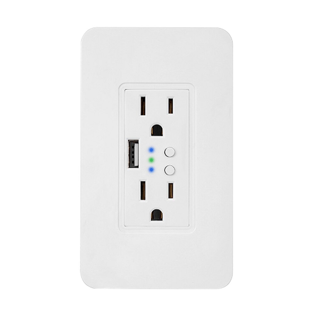 US Plug Smart Socket Home Divided Control Voice Wall Outlet WIFI Smart Socket Countdown 16A
