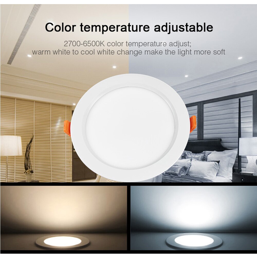 Ultra Bright LED Recessed Downlight Round RGB CCT 6W 12W 15W 25W RF Ceiling Lamp RGB RGBW Aluminum AC 110V 220V Led Panel Bulb