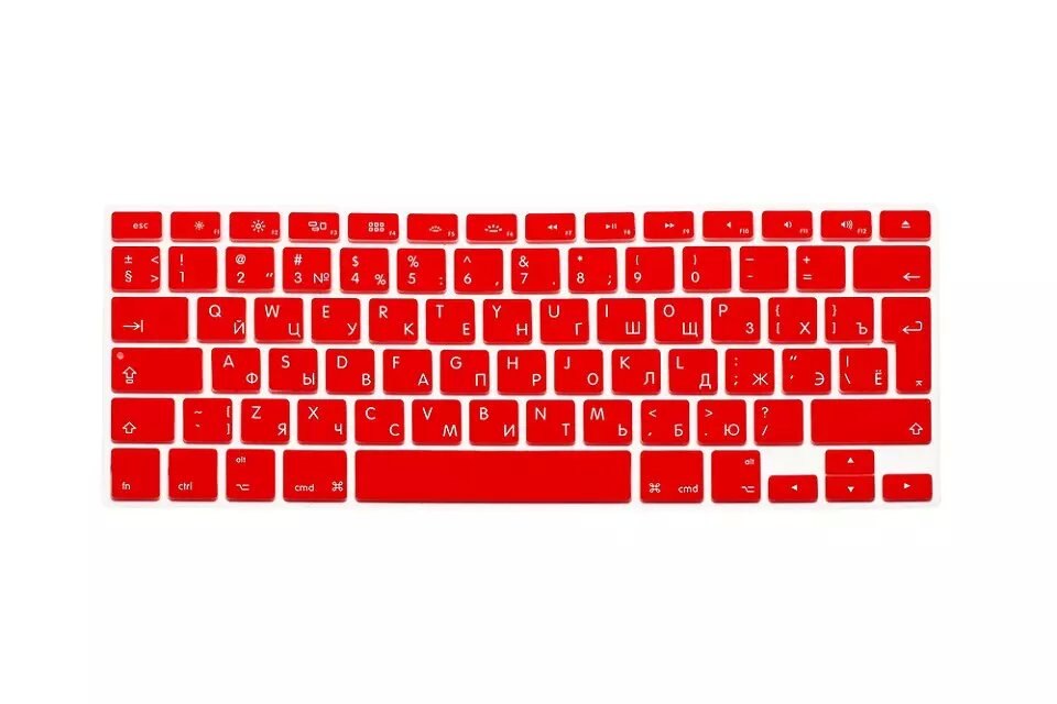 Russische Tastatur Abdeckung Silikon Euro Eu Für Apfel Macbook Luft Profi Retina 13 15 17 alte modell Russland Laptop Haut für Mac Buch: rot