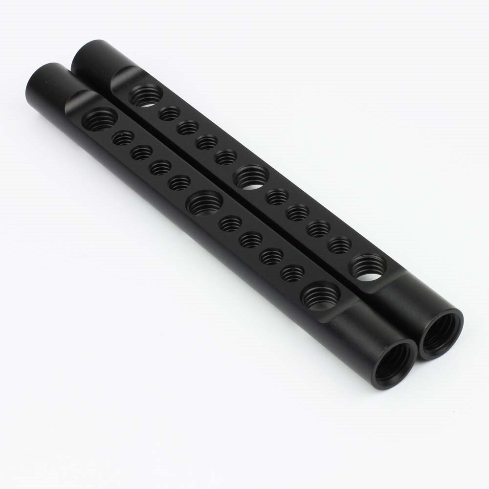 Accesorios para cámara DSLR, varillas de hombro para cámara M12 de 15mm con agujeros de tornillo de 1/4 "y 3/8"