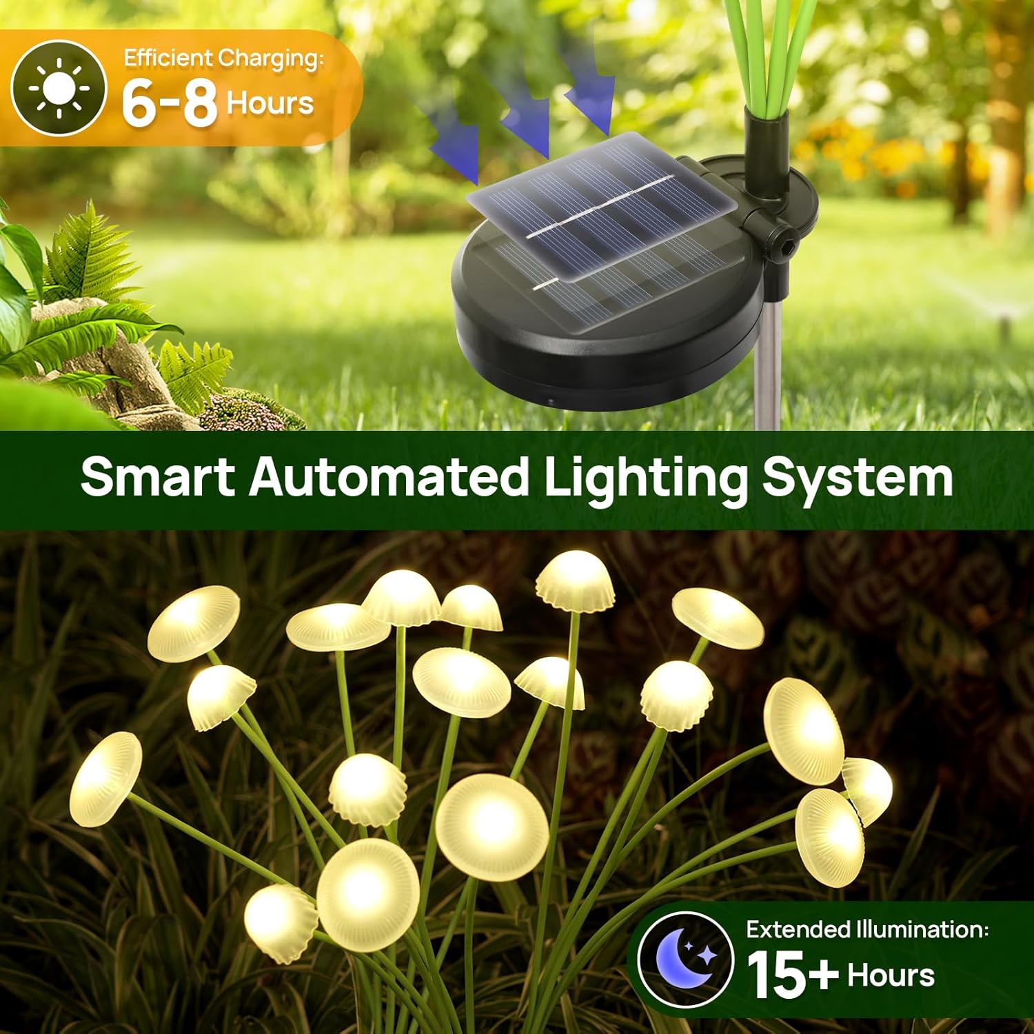 LED-paddenstoelverlichting op zonne-energie Binnenplaats Sfeerverlichting Gazonverlichting Decoratieve verlichting Gazontuinlamp op zonne-energie
