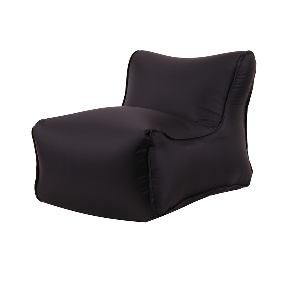 2020praktisch fest Farbe grau Schwarz aufblasbar Luft Liege faul Couch Sessel Sofa Taschen Pro draussen Party Camping Reisen: Schwarz