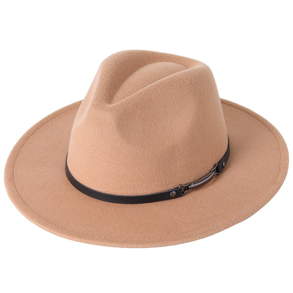 Brzoskwiniowe serce kapelusz Fedora damski łańcuszek duży kapelusz jesienno-zimowy Unisex kościół Panama kapelusz nowy Jazz filcowy kapelusz hurtowo: 04