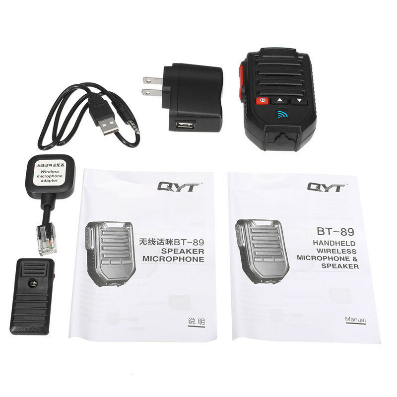 Qyt bt -89 bt89 bluetooth trådløs håndholdt mikrofon & højttaler 8 pin til qyt kt -8900, kt -8900r, kt -7900d, kt -8900d mobilradio