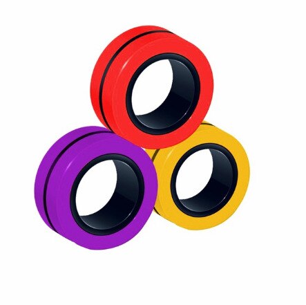 Lustige Zappeln Finger Spinner Entpacken Spielzeug Magnetische Ringe Anti-Stress Magnetische Magie Ring Werkzeuge Ring Kinder Erwachsene Dekompression Spielzeug: Color 10