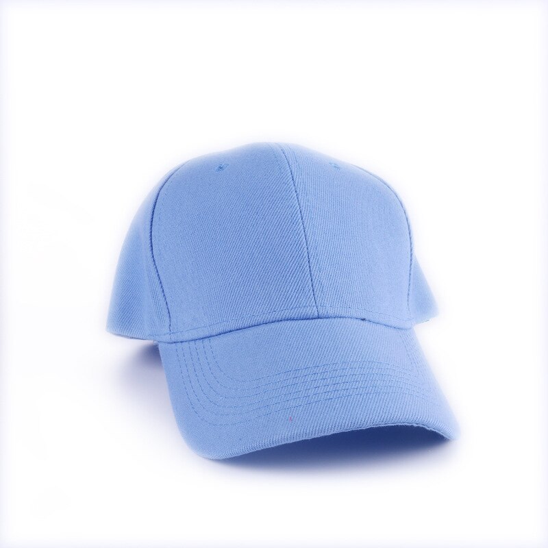 Men Women White Baseball Sports Caps Fited Adjustale Sun Visors Plain Casual Hats: Sky blue